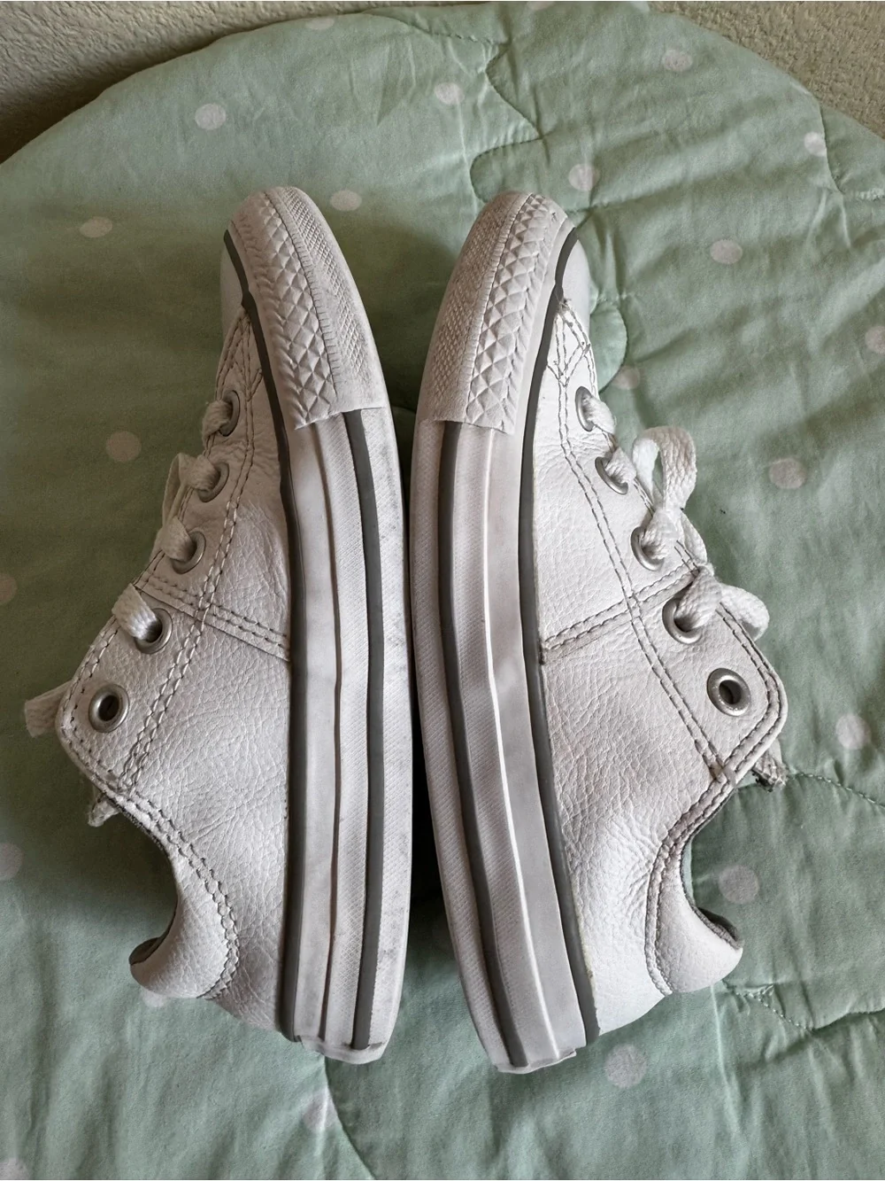 Converse White Leather Shoes Toddler Size 11